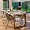 Eettafel Whitebone Visgraat Eikenhout, 235 x 100cm, kleur Verona Grey