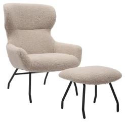 Fauteuil Ashten Met hocker, Teddy