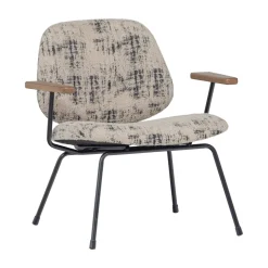 Fauteuil Aure Chenille, kleur Beige/Zwart