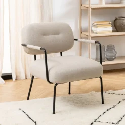 Fauteuil Calyn Stof, kleur Beige