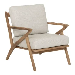 Fauteuil Charles Teakhout en stof
