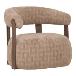 Fauteuil Foon 3D structuurstof en hout