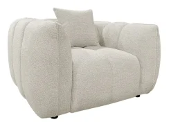 Fauteuil Jezebel Geweven stof, kleur Crème