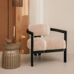 Fauteuil Kelly Chenille, kleur Zwart