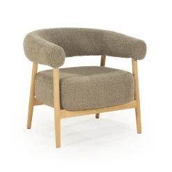 Fauteuil Mysa Teddy en eikenhout