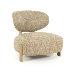 Fauteuil Reza Bouclé en naturel eikenhout