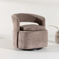 Fauteuil Soledad Rib, kleur Bruin