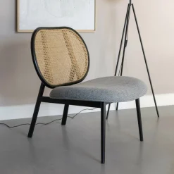 Fauteuil Spike Rotan en stof