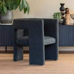 Fauteuil Tiwa Bouclé