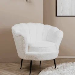 Fauteuil Yoni Teddy, kleur Wit