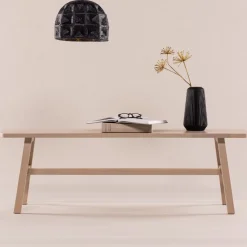 Halbank Akio Rubberhout, 140cm