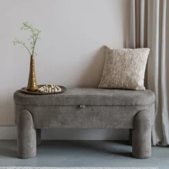 Halbank Delrico 113cm, kleur Taupe