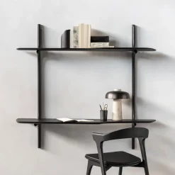 Hangend Bureau PI Gevernist Mahoniehout, 140 x 48cm