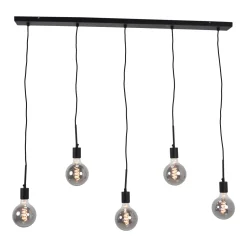 Hanglamp Bulby 5-lichts, kleur Zwart