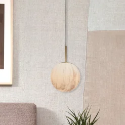 Hanglamp Carrara Glas, Marmerlook