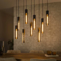 Hanglamp Charnelle 5+4-lamps, Artic Black