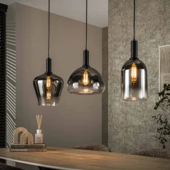 Hanglamp Cortne 3-lamps, Artic Black finish
