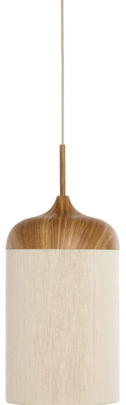 Hanglamp Dania Houtlook en touw, kleur Naturel
