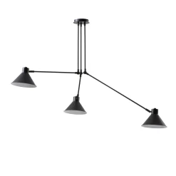 Hanglamp Dione 3-lamps, kleur zwart