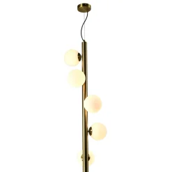 Hanglamp Elorie Brass Antique, 5-lamps