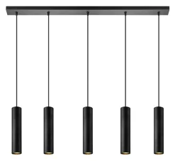 Hanglamp Ferroli 5-lamps, kleur Zwart
