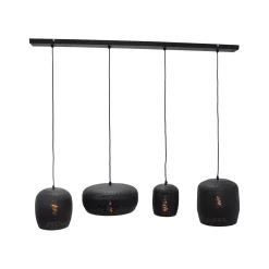 Hanglamp Fez 4-lamps, kleur Zwart