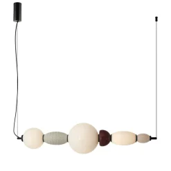 Hanglamp Garca Horizontaal, Keramiek en glas