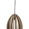 Hanglamp Haranka Mangohout, kleur Chocoladebruin