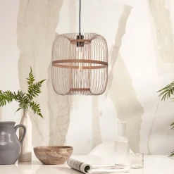 Hanglamp Hokkaido Bamboe, 25cm