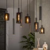 Hanglamp Homer Glas en metaal, 5+4-lamps