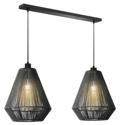 Hanglamp Ibiza Diamond Jute, 2-lamps