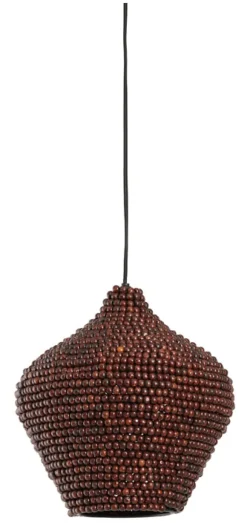 Hanglamp Kalenga Kralen, kleur Donkerbruin