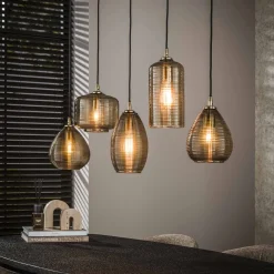 Hanglamp Kirin Glas, 5-lamps
