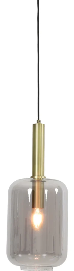 Hanglamp Lekar 1-lamps, kleur Antiek Brons/Smoke