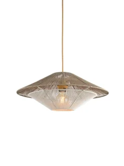 Hanglamp Lumbini Papiertouw, kleur Lichtgrijs