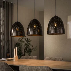 Hanglamp Marleigh 3-lamps, kleur Urban Bruin