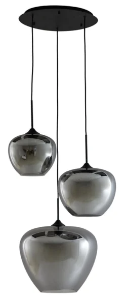 Hanglamp Mayson 3-Lamps, kleur Smoke