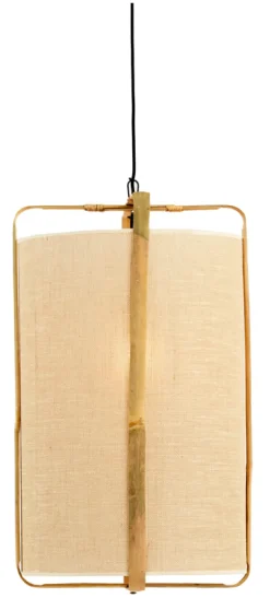Hanglamp Sendai Jute en Bamboe, kleur Naturel