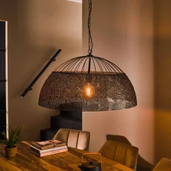 Hanglamp Yamileth Ø80cm, kleur Zwart Bruin