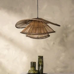 Hanglamp Yarin Rattan en bamboe, 65cm