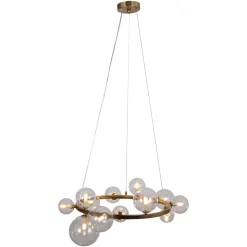 Hanglamp Yosie 13-lamps, kleur Brushed Gold