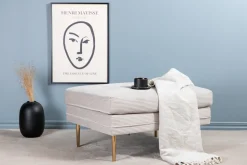 Hocker Tylan Rib, kleur Grijs