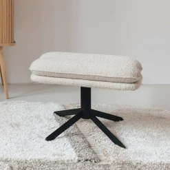 Hocker Tyler Bouclé, kleur Naturel
