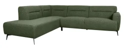 Hoekbank Bolzano Bouclé, kleur Forest
