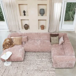 Hoekbank Cloud Chenille, kleur Roze