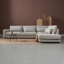 Hoekbank Como 325cm, Bouclé, kleur Grijs