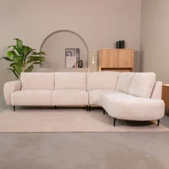 Hoekbank Milano Elite stof, kleur Naturel