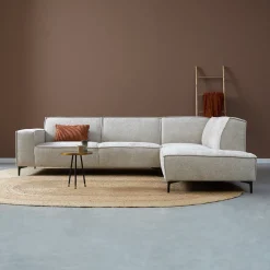 Hoekbank River 290cm, Chenille, kleur Naturel