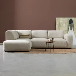 Hoekbank Soul 280cm, Chenille, kleur Naturel