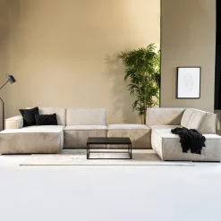 Hoekbank Tori 404cm, kleur Beige
